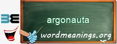 WordMeaning blackboard for argonauta